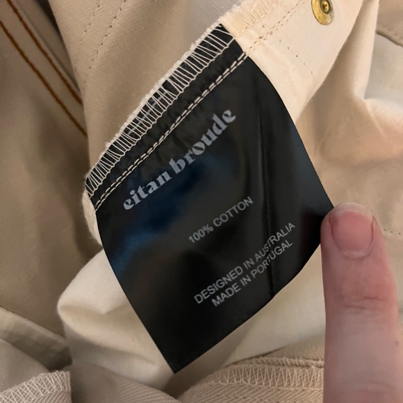Small Eitan Broude The Plumber Pants: Creme - Picture 6 of 6